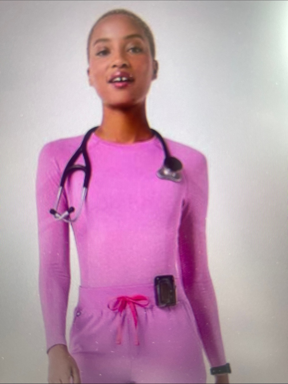 FIGS Salta Long-Sleeve Salta Underscrub in Pink Cloud